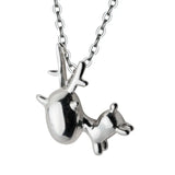 925 Sterling Silver Christmas Deer Necklace