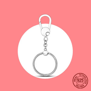 925 Silver Key Ring Bag Charm Holder for Women Jewelry Making