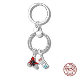 925 Silver Key Ring Bag Charm Holder for Women Jewelry Making