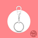 925 Silver Key Ring Bag Charm Holder for Women Jewelry Making
