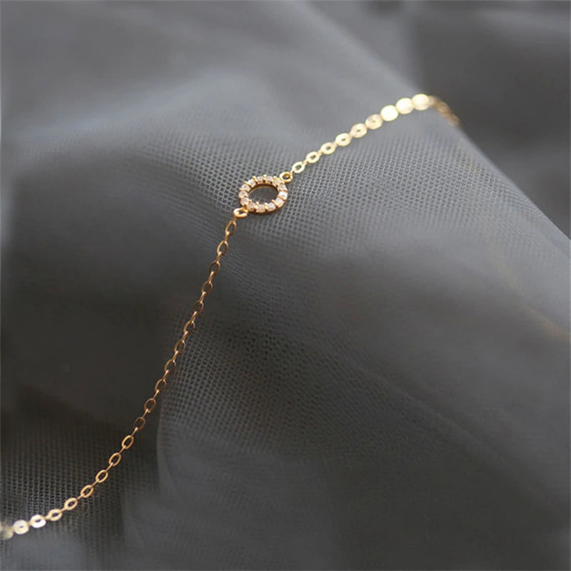 925 Silver Plated Full Diamond Circle Bracelet High-end Fine Jewelry