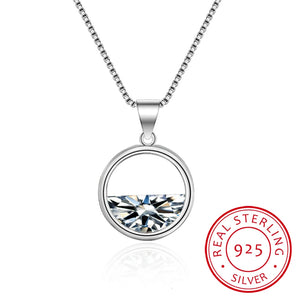 925 Silver Zirconia Pendant Necklace S-n201