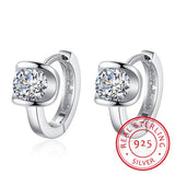 925 Silver Zirconia Hoop Earrings For Women S-E929