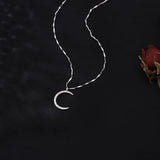 925 Silver Star & Moon Zircon Necklace for Women Wedding Gift