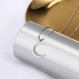 925 Silver Star & Moon Zircon Necklace for Women Wedding Gift