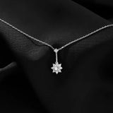 925 Silver Sun Flower Necklace Women Clavicle Chain Beach Jewelry