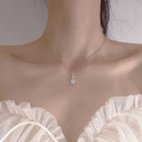 925 Silver Sun Flower Necklace Women Clavicle Chain Beach Jewelry