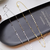 925 Silver Peach Heart Choker Necklace Beads Clavicle Chain Women Gift