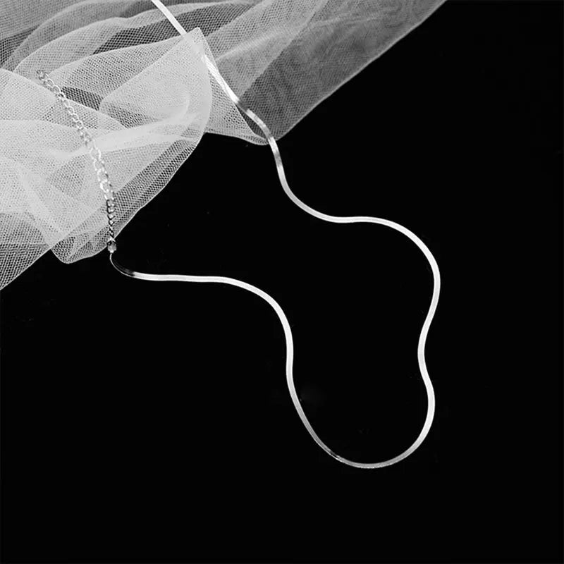 Snake Clavicle Chain Silver Necklace Women's Collar Jewelry