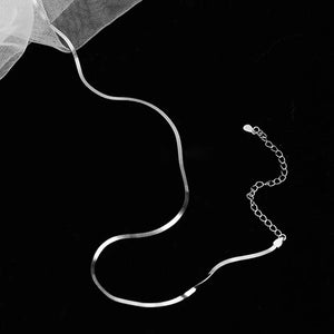 Snake Clavicle Chain Silver Necklace Women's Collar Jewelry