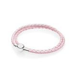 Fashionable Woven Leather Couple Bracelet Multi-color Selection