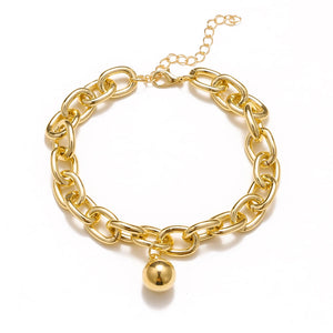 Gothic Cuban Link Chain Anklet Bracelet for Women