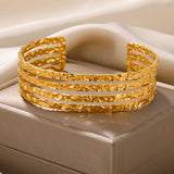 Stainless Steel Bracelet For Women Rhombus Cuff Jewelry