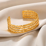 Stainless Steel Bracelet For Women Rhombus Cuff Jewelry