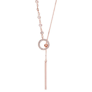 Bar Circle Long Necklace For Women Chain Sweater Necklaces Jewelry