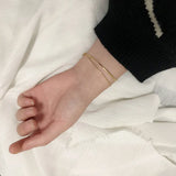 Stainless Steel Double Layer Bracelet for Women 18k Plated Jewelry