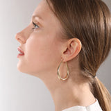 Geometric Hoop Earrings Stainless Steel Circle Huggie Earrings Punk Jewelry