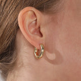 Geometric Hoop Earrings Stainless Steel Circle Huggie Earrings Punk Jewelry