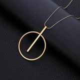 Minimalist Circle Pendant Necklace for Women