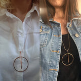 Minimalist Circle Pendant Necklace for Women