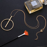 Minimalist Circle Pendant Necklace for Women