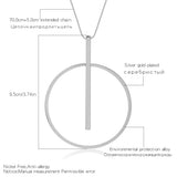 Minimalist Circle Pendant Necklace for Women