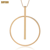 Minimalist Circle Pendant Necklace for Women