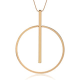 Minimalist Circle Pendant Necklace for Women