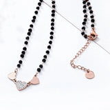 Crystal Heart Short Choker Necklace Women's Jewelry