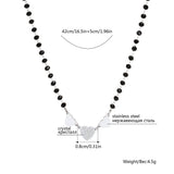 Crystal Heart Short Choker Necklace Women's Jewelry