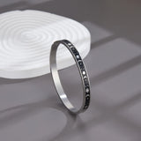 Stainless Steel Moon Star Bangle Bracelet