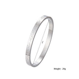 Stainless Steel Moon Star Bangle Bracelet
