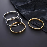 Stainless Steel Moon Star Bangle Bracelet