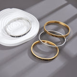 Stainless Steel Moon Star Bangle Bracelet