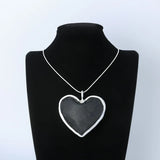 Peach Heart Pendant Necklace Long Chain Necklace for Women