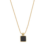 Vintage Square Pendant Necklace for Women Silver Plated Sweater Chain