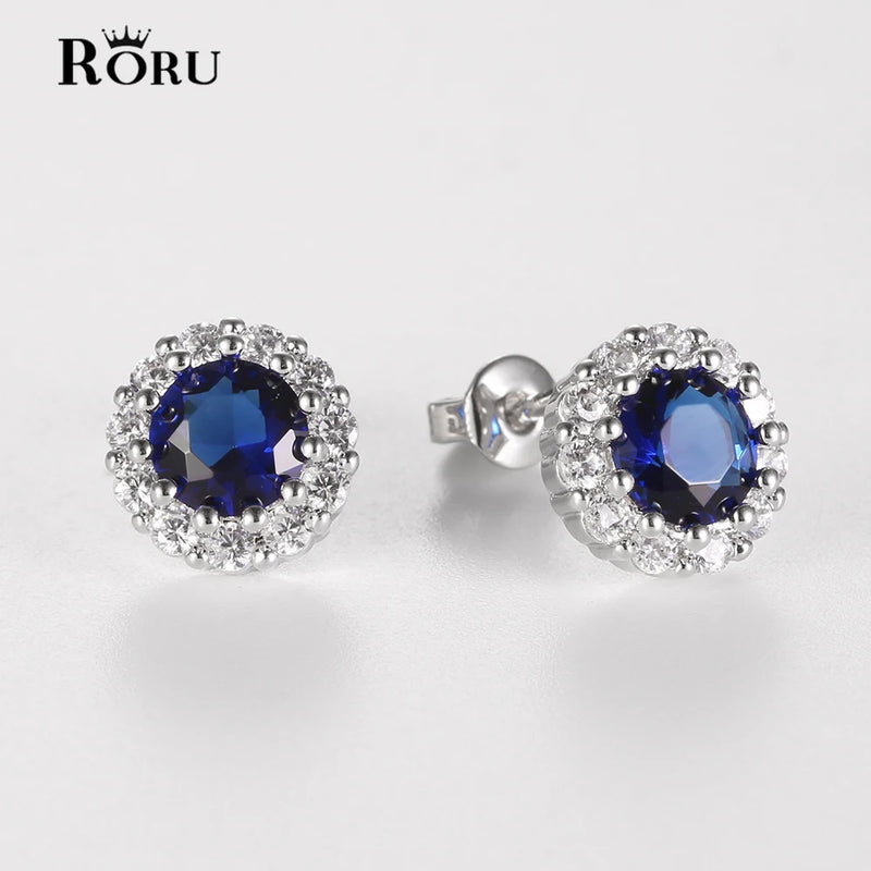 Stone Women's Stud Earrings Geometry Studs Zirconia Earrings