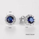 Stone Women's Stud Earrings Geometry Studs Zirconia Earrings