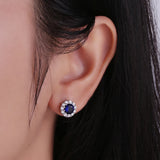 Stone Women's Stud Earrings Geometry Studs Zirconia Earrings