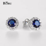 Stone Women's Stud Earrings Geometry Studs Zirconia Earrings