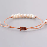 Adjustable Freshwater Pearls Bracelet Boho Bead String Gift