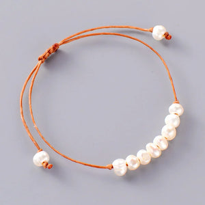 Adjustable Freshwater Pearls Bracelet Boho Bead String Gift