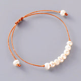 Adjustable Freshwater Pearls Bracelet Boho Bead String Gift