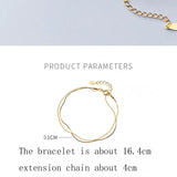 925 Sterling Silver Bracelet Charm Double-Layer Bracelet for Women