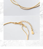 925 Sterling Silver Bracelet Charm Double-Layer Bracelet for Women
