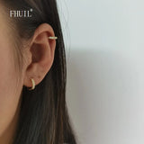 C Shape Clip Earrings Copper Plated Ear Cuffs Wedding Accessories