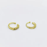 C Shape Clip Earrings Copper Plated Ear Cuffs Wedding Accessories
