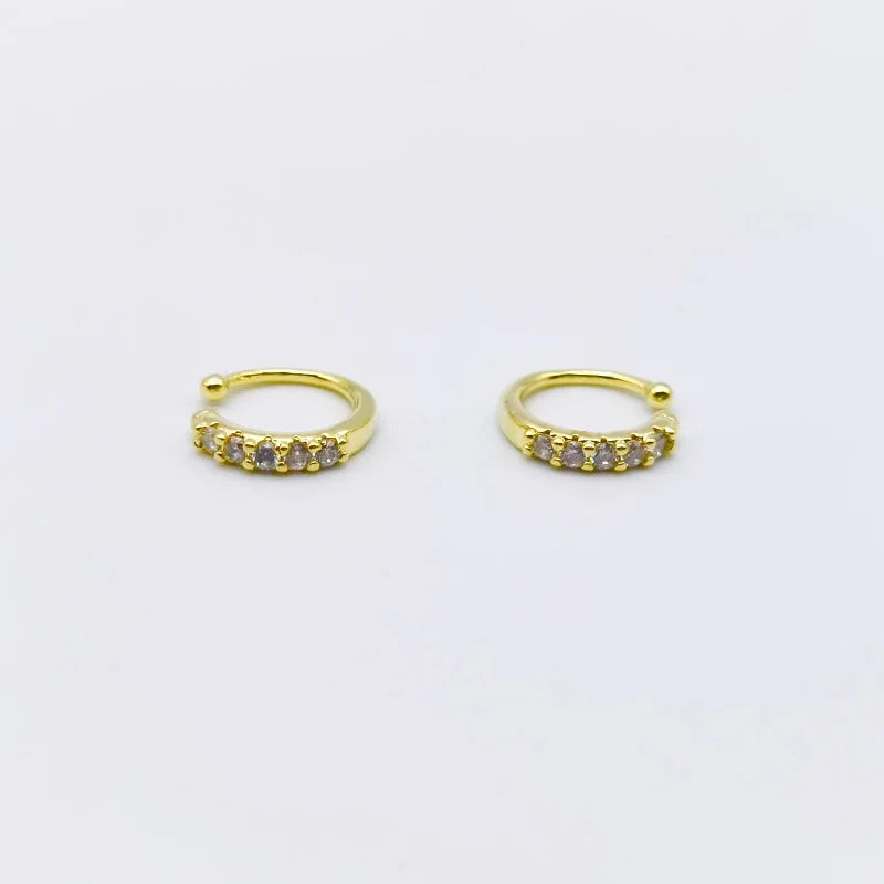 C Shape Clip Earrings Copper Plated Ear Cuffs Wedding Accessories