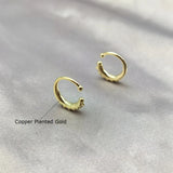 C Shape Clip Earrings Copper Plated Ear Cuffs Wedding Accessories