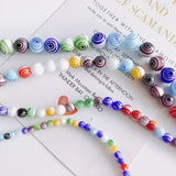 Mixed Glass Beaded Necklace Bracelet Set